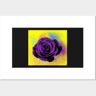 Pop art, rose violet, yellow Posters and Art